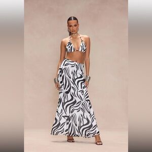 Zebra Print Skirt Set